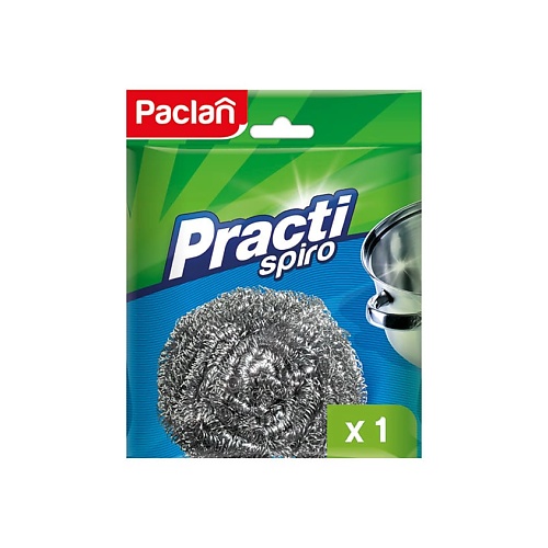 Мочалка металлическая PACLAN Practi spiro Мочалка металлическая мочалки для посуды paclan металлическая большая