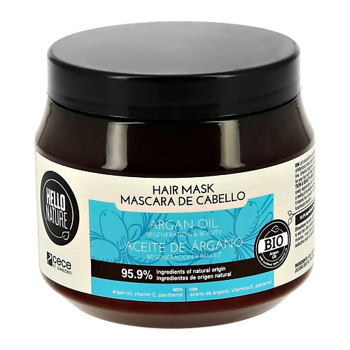 HELLO NATURE Маска для волос ARGAN OIL с аргановым маслом (восстановление)
