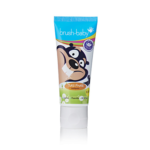 BRUSH-BABY Зубная паста TuttiFrutti с 3 лет 50 splat детская укрепляющая зубная паста с гидроксиапатитом серии juicy tutti frutti