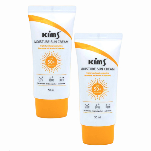 Kims НАБОР: 2 солнцезащитных крема для лица Moisture Sun Cream SPF 50+ PA++++ Triple Function