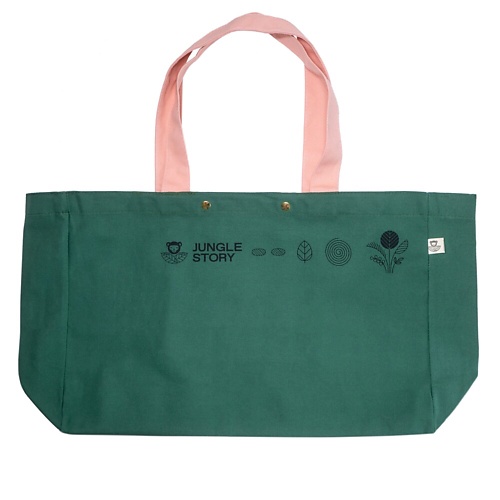 JUNGLE STORY Большая Плотная Хлопковая сумка с устойчивым дном и заклепками большая сумка chabrand icon 85038121 коричневый