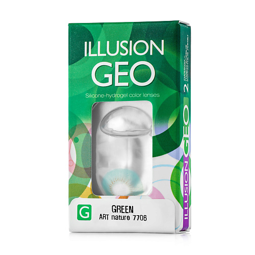 Купить ILLUSION Цветные контактные линзы ILLUSION GEO Nature green