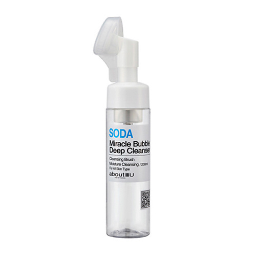 PRIVIA Пенка для умывания aboutU SODA Miracle Bubble Deep Cleanser 200 soda массажная мочалка для тела bubble core takeitcomfy