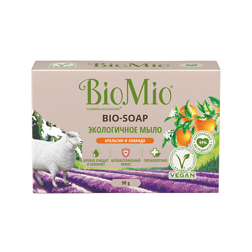 BIO MIO BIO-SOAP  Туалетное мыло Апельсин, лаванда и мята 90 bio mio bio soap туалетное мыло апельсин лаванда и мята 90