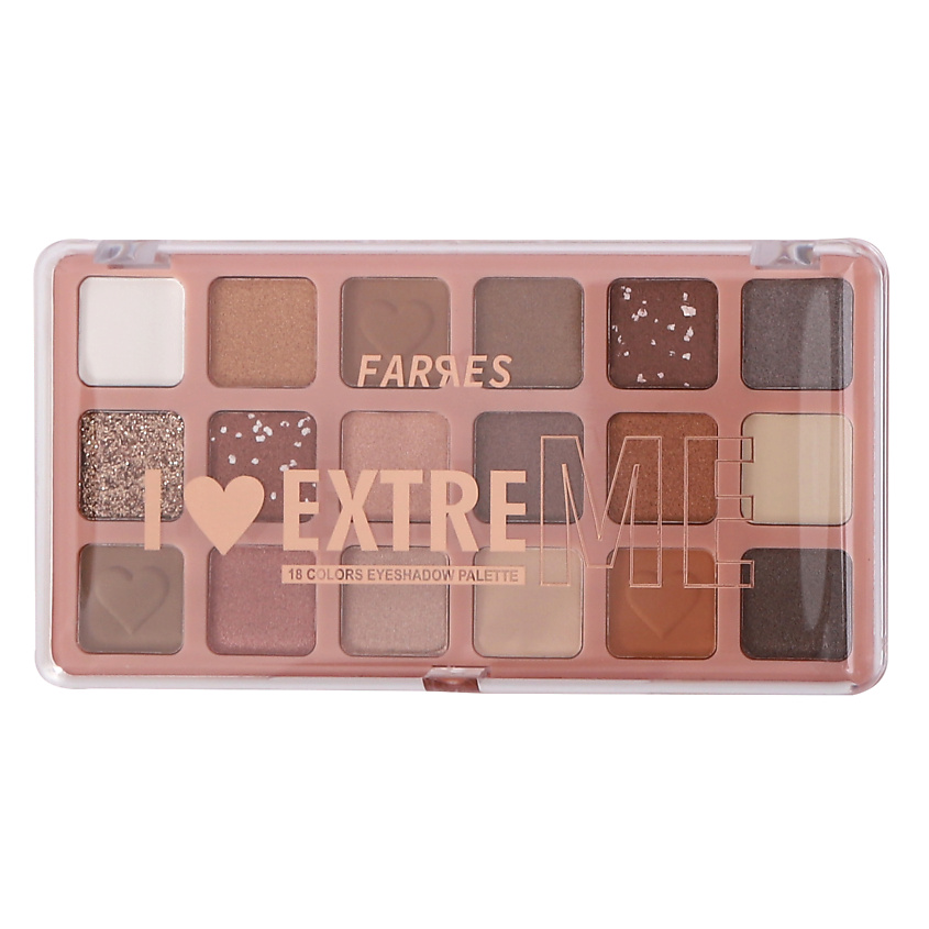 FARRES Палетка теней для век I LOVE EXTREME 18 цветов купить по низким ...