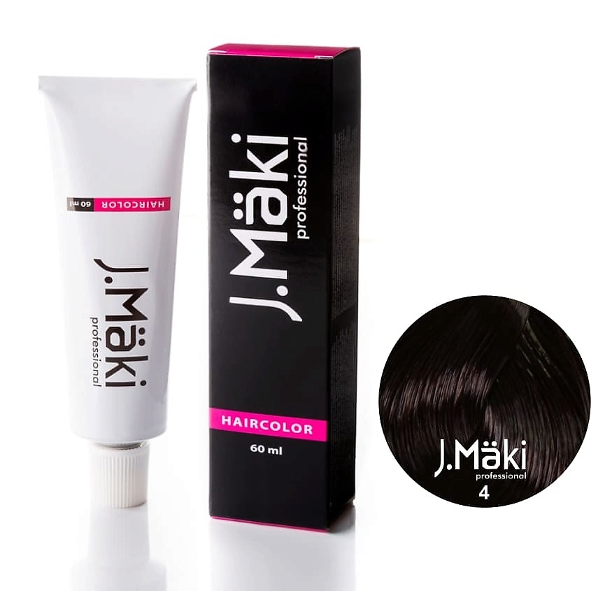 

J.MÄKI PROFESSIONAL Краситель для волос 4.0 Коричневый