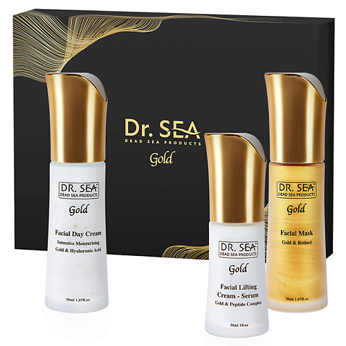 Набор средств для лица DR. SEA Подарочный набор GOLD «ЛИФТИНГ И ВОССТАНОВЛЕНИЕ КОЖИ» набор для ухода за волосами dr sea подарочный набор shine