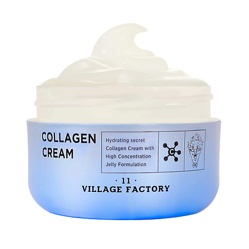 фото Village 11 factory увлажняющий крем для лица с коллагеном collagen cream