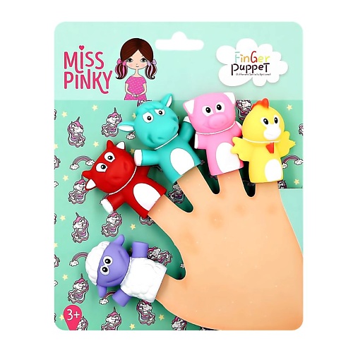 Мягкая игрушка MISS PINKY Пальчиковый театр пальчиковый кукольный театр ферма европодвес
