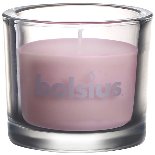 BOLSIUS Свеча в стекле Classic розовая 764