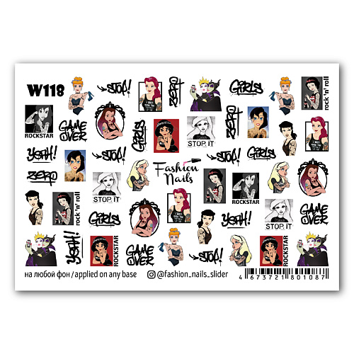 

FASHION NAILS Слайдер дизайн для ногтей "Disney Girls", Слайдер дизайн для ногтей "Disney Girls"