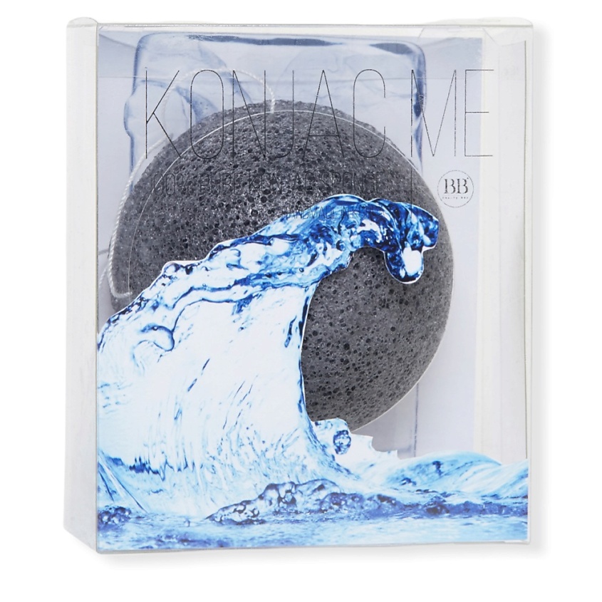 Изображение товара BEAUTY BAR Воздушный конжаковый спонж мочалка Konjac Me для умывания конняку с бамбуковым углем, 1 шт.