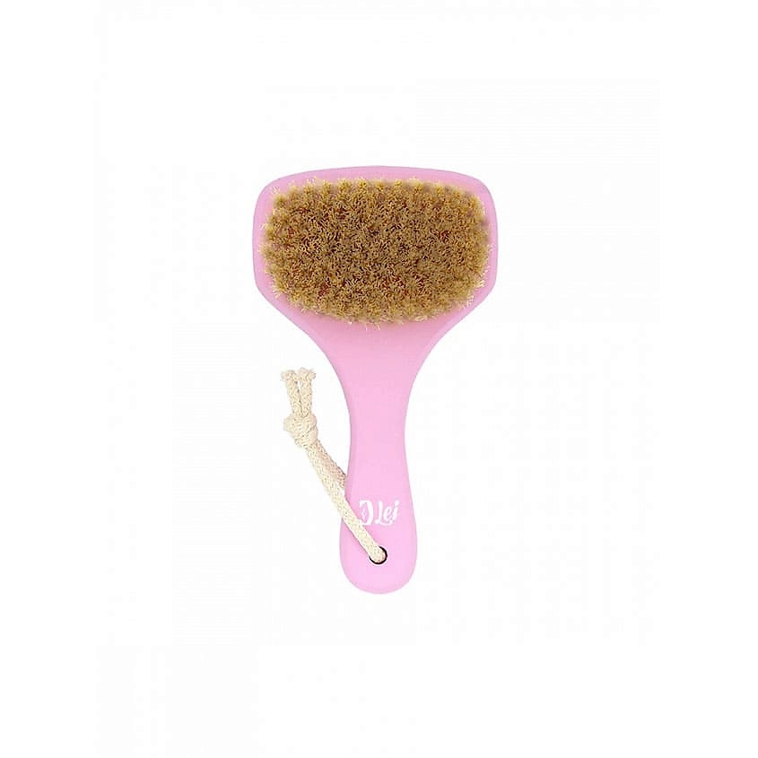Изображение товара LEI Массажная щетка для сухого массажа , натуральная щетина, с покрытием, розовая, 1 шт