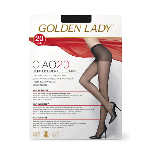 GOLDEN LADY Колготки GLd Ciao 20 Nero 2 golden lady носки mio укороченные 2 пары bianco 39 41