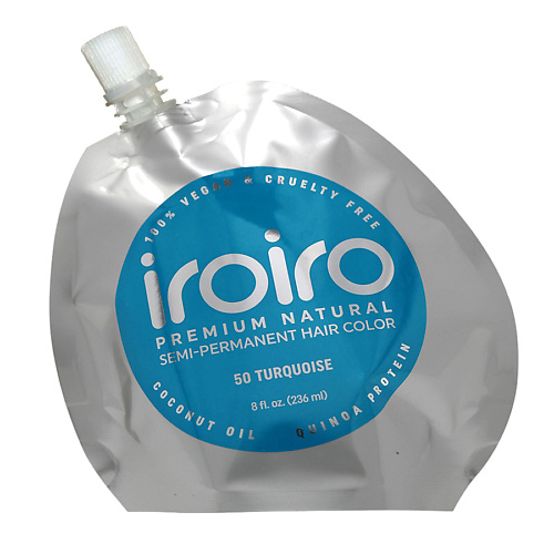 IROIRO Семи-перманентный краситель для волос 50 TURQUOISE Бирюзовый iroiro семи перманентный краситель для волос 230 aqua аква
