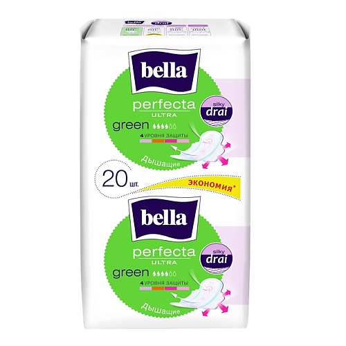 BELLA Прокладки ультратонкие Perfecta Ultra Green 20.0 bella прокладки супертонкие ideale ultra normal 10