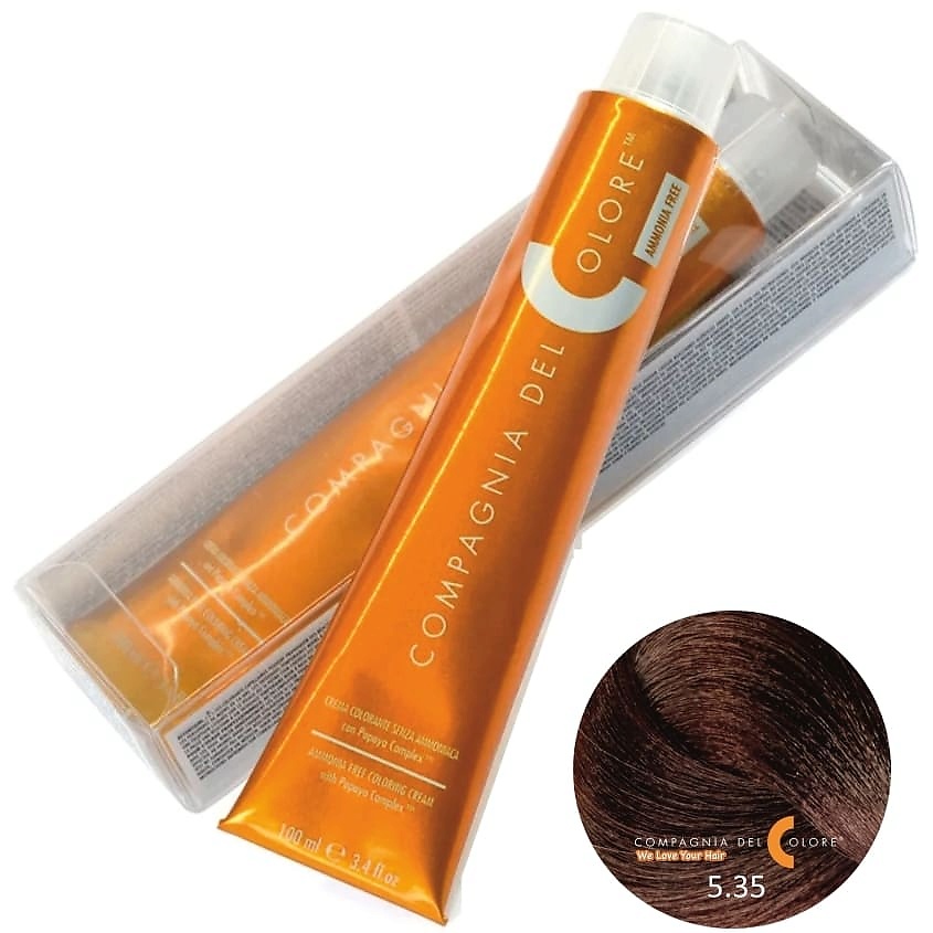 

Compagnia Del Colore Крем-краска для волос не содержащая аммиак 5/35 коричневый шоколадный