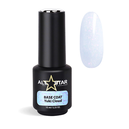Базовое покрытие для ногтей ALL STAR PROFESSIONAL Пластично-жесткое базовое покрытие, BASE COAT Yuki Black