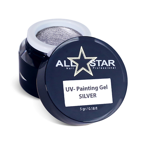 Гель-краска для ногтей ALL STAR PROFESSIONAL Гель-краска, без липкого слоя, UV-Painting Gel Black цена и фото