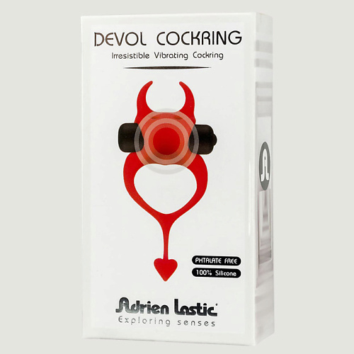 Секс-игрушки ADRIEN LASTIC Devol Cockring Эрекционное виброкольцо Маленький Демон