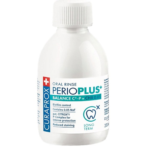 CURAPROX Жидкость-ополаскиватель Perio Plus Balance, с  хлоргексидинoм 0,05% 200 curaprox ополаскиватель perio plus regenerate c хлоргексидином 0 09% 200