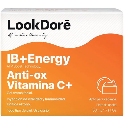 LOOK DORE Легкий тонизирующий крем-флюид IB+ENERGY ANTI-OX VITAMIN C+ 50 look dore легкий тонизирующий крем флюид ib energy anti ox vitamin c 50