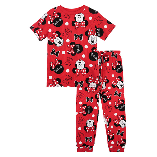 Пижама PLAYTODAY Пижама трикотажная для девочек Disney Minnie Mouse family look пижама playtoday пижама трикотажная для мальчиков mickey mouse