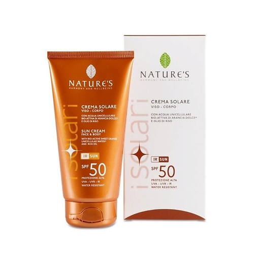 NATURE'S HARMONY AND WELLBEING Крем солнцезащитный для лица и тела SPF 50 iSolari 150 nature s harmony and wellbeing солнцезащитный спрей spf 30 isolari 200