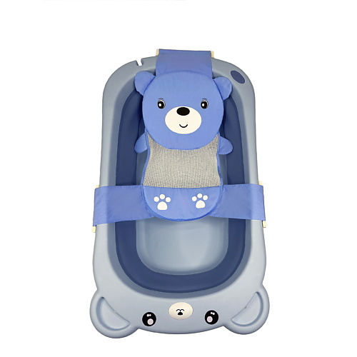 LALA-KIDS Комплект для купания новорожденных  Медвежонок, голубой