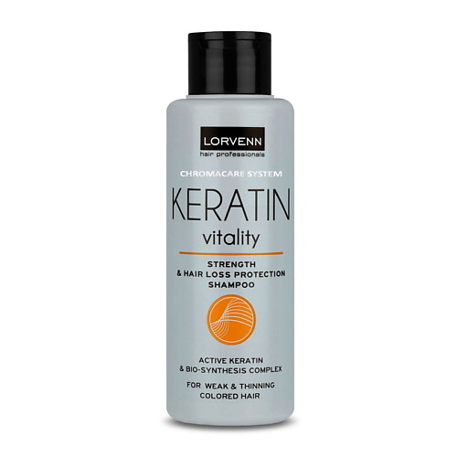 LORVENN HAIR PROFESSIONALS Шампунь KERATIN VITALITY для восстановления волос с кератином 100 lorvenn hair professionals восстанавливающая маска с кератином keratin vitality 500