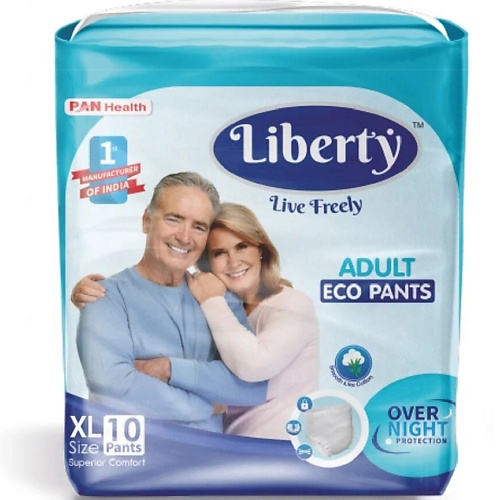 LIBERTY Подгузники-трусики Eco Pants XL 10 liberty подгузники трусики liberty eco pants m 10