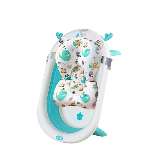 LALA-KIDS Комплект для купания новорожденных, ванночка + матрасик MPL123134