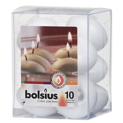 BOLSIUS Свечи плавающие Bolsius Classic белые