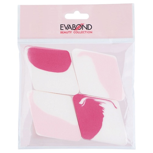 цена Спонж для нанесения макияжа EVABOND Спонжи для макияжа ромбовидные двухцветные