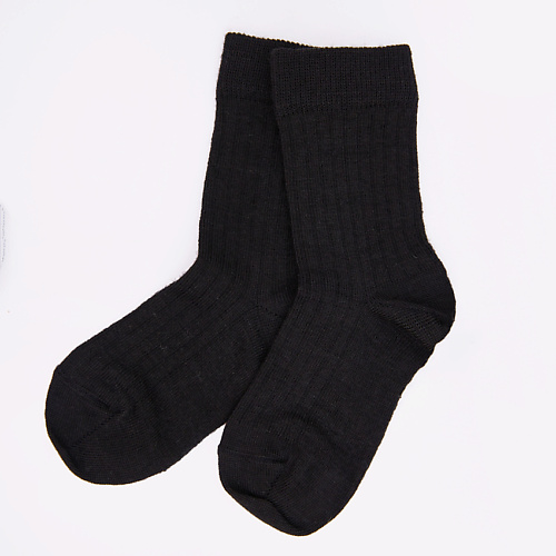 Носки WOOL&COTTON Носки детские Черный рубчик Merino носки wool