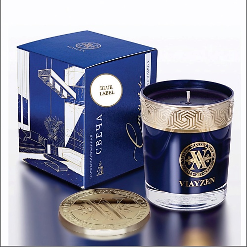 VIAYZEN Ароматическая свеча Blue Label 200.0 viayzen ароматическая свеча с феромонами euphoria 200