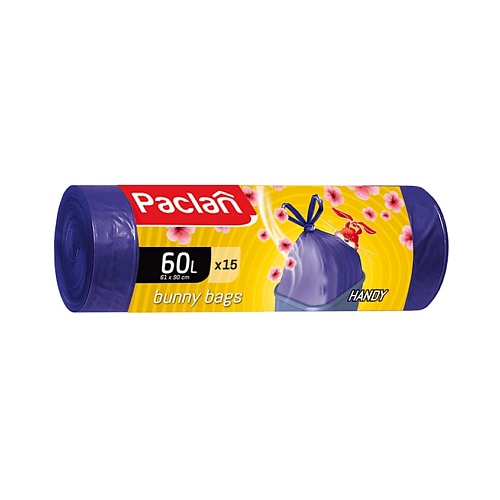 PACLAN Bunny Bags Aroma Мешки для мусора, с ручками, 60л 15 paclan multitop aroma мешки для мусора 35л 20