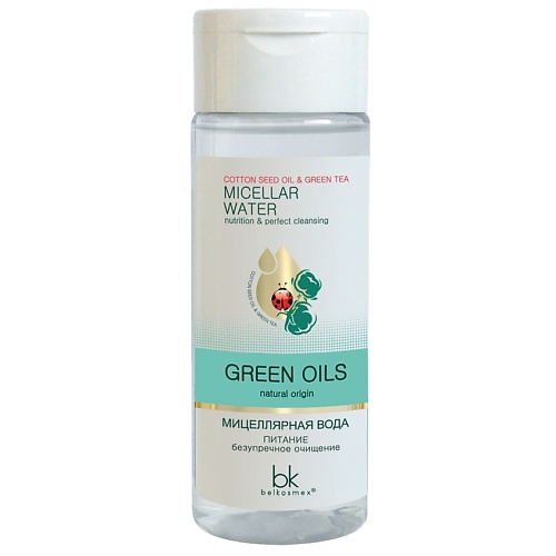 Мицеллярная вода BELKOSMEX Green Oils Мицеллярная вода питание безупречное очищение баттер для тела belkosmex green oils максимальное питание 90 г