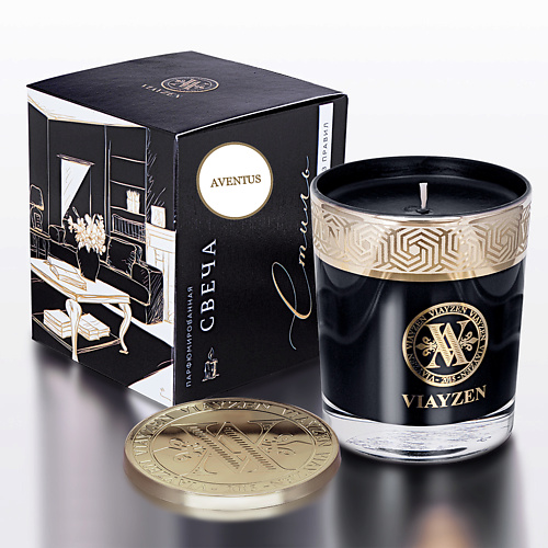 Свеча VIAYZEN Ароматическая свеча Aventus ароматы для дома viayzen ароматическая свеча sharm
