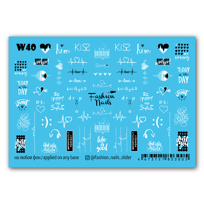 Изображение товара FASHION NAILS Слайдер дизайн для ногтей "Life is Good", 1 шт.