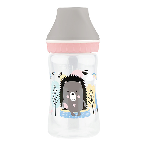 LUBBY Бутылочка для кормления с молочной соской с клапаном, широким горлом, с рождения