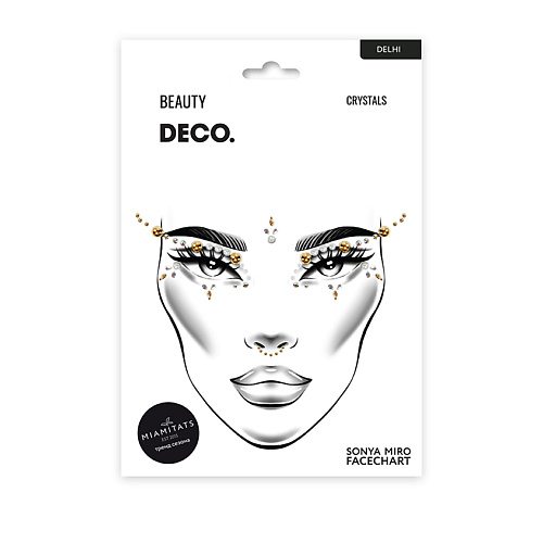 Глиттер DECO. Кристаллы для лица и тела FACE CRYSTALS by Miami tattoos Delhi halloween temporary face tattoos 1 sheets floral day of the dead sugar skull face tattoo kit halloween tattoos