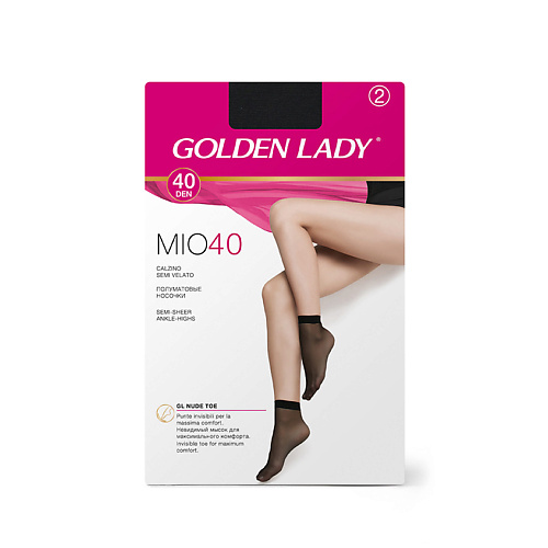 GOLDEN LADY Носки женские 40 den MIO (2 пары) Nero minimi носки 20 ден brio nero