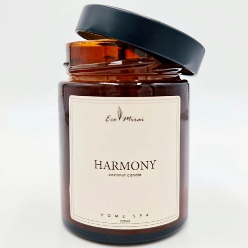

ECO MIRAI Ароматическая свеча из кокосового воска HARMONY 205, Ароматическая свеча из кокосового воска HARMONY