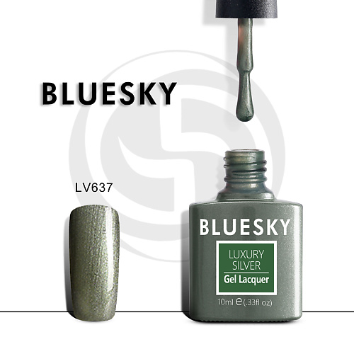 BLUESKY Гель-лак Luxury Silver Шелковый платок