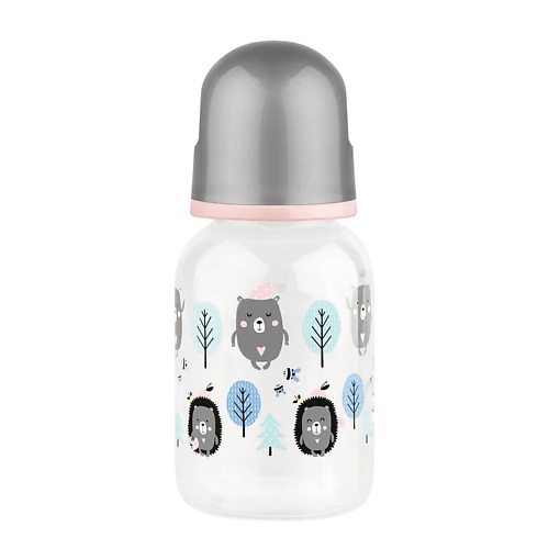 Бутылочка для детей LUBBY Бутылочка для кормления с соской молочной, с рождения lubby бутылочка с соской 23569 125 мл с рождения бесцветный серый
