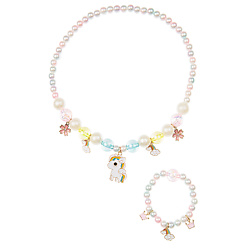 Комплект аксессуаров для девочек: бусы, браслет