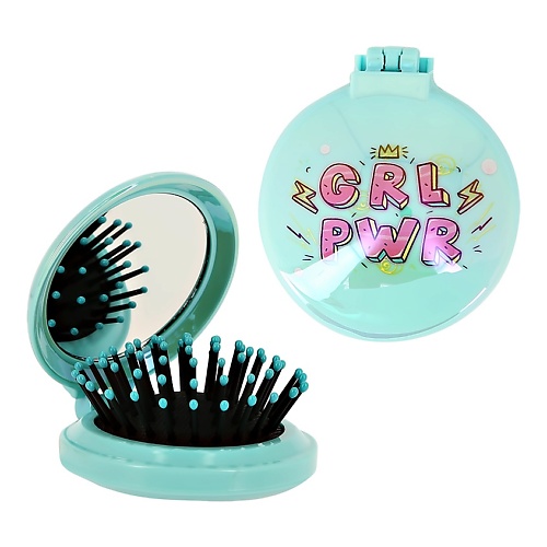 LADY PINK Расческа для волос с зеркалом girl power lady pink расческа для волос basic деревянная малая из бука