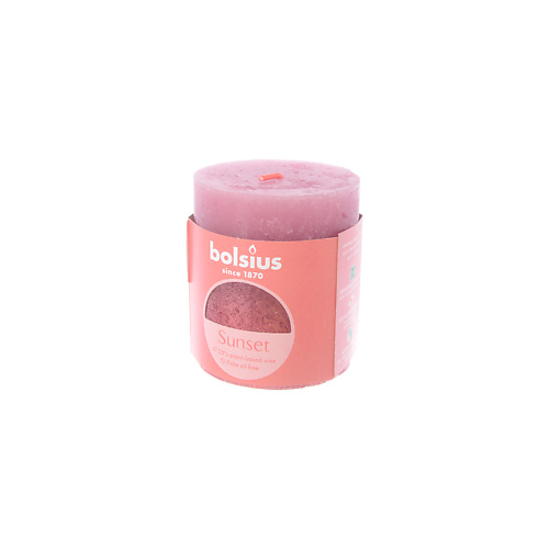 BOLSIUS Свеча рустик Sunset пепельно-розовая/бордо 274 bolsius свеча в стекле classic 80 розовая 764
