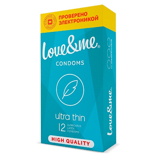 LOVE&ME Презервативы Ultra Thin 12 ganzo презервативы ультратонкие ultra thin 15